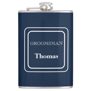 Vinyl Wrapped Flask-Groomsman Flask