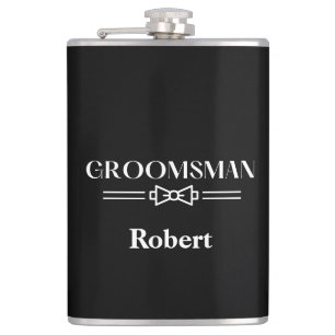 Vinyl Wrapped Flask-Groomsman Flask