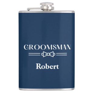 Vinyl Wrapped Flask-Groomsman Flask