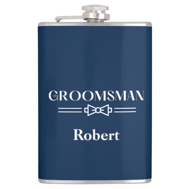 Vinyl Wrapped Flask-Groomsman Flask (Front)