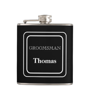 Vinyl Wrapped Flask-Groomsman Flask