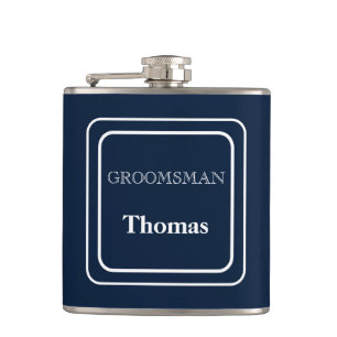 Vinyl Wrapped Flask-Groomsman Flask