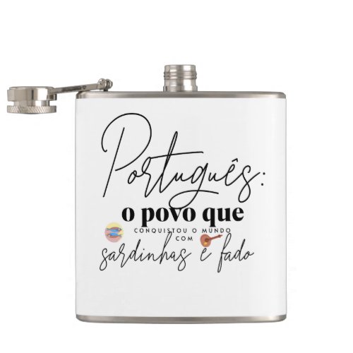Vinyl Wrapped Flask Portugues o povo 