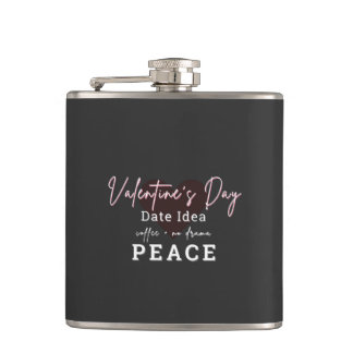 Vinyl Wrapped Flask Valentines Day Peace