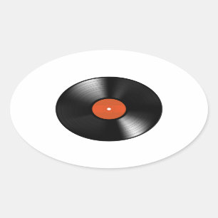 Vinyle Record Oval Sticker