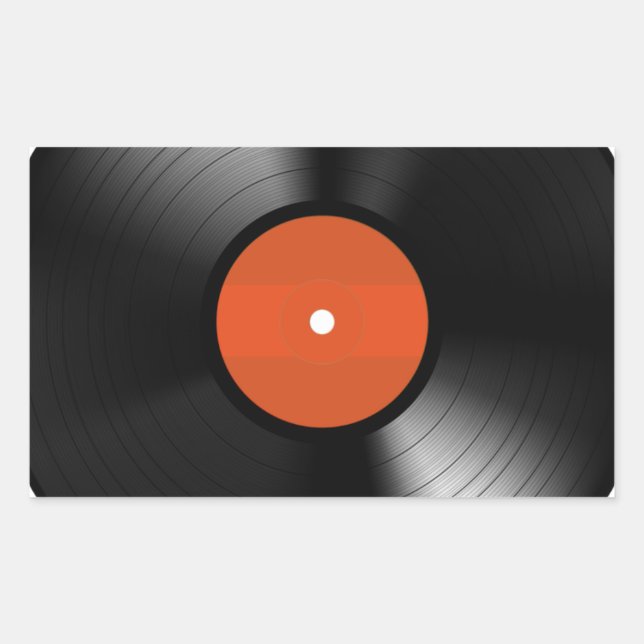 Vinyle Record Rectangular Sticker (Front)