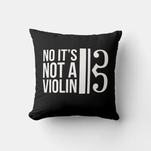 Viola Alto Clef Musician Humor Not A Violin Throw Pillow
