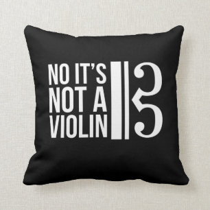 Viola Alto Clef Musician Humor Not A Violin Throw Pillow