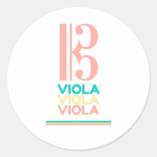 Viola Alto Clef Sticker (Front)