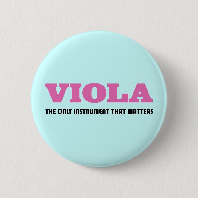 Viola Attitude Music Gift Button (Front)