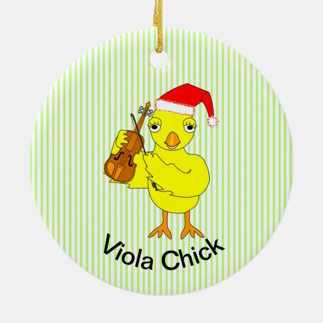 Viola Chick Ceramic Ornament (Back)