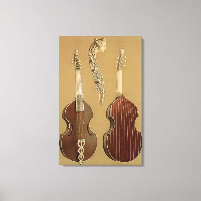 Viola da Gamba, or bass viol, by Joachim Tielke (1 Canvas Print (Front)