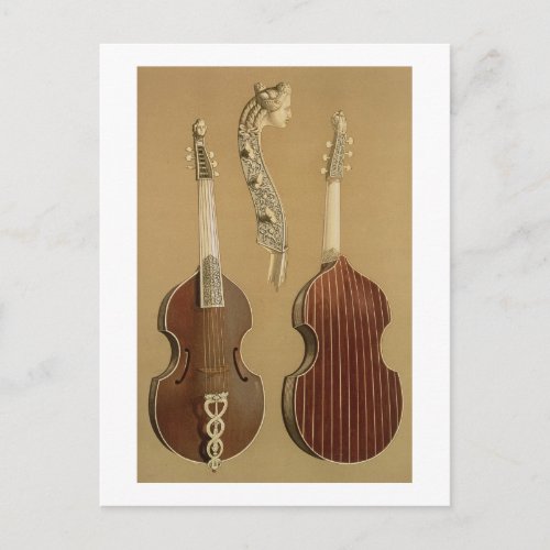 Viola da Gamba or bass viol by Joachim Tielke 1 Postcard