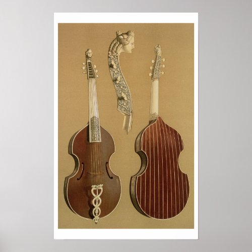 Viola da Gamba or bass viol by Joachim Tielke 1 Poster