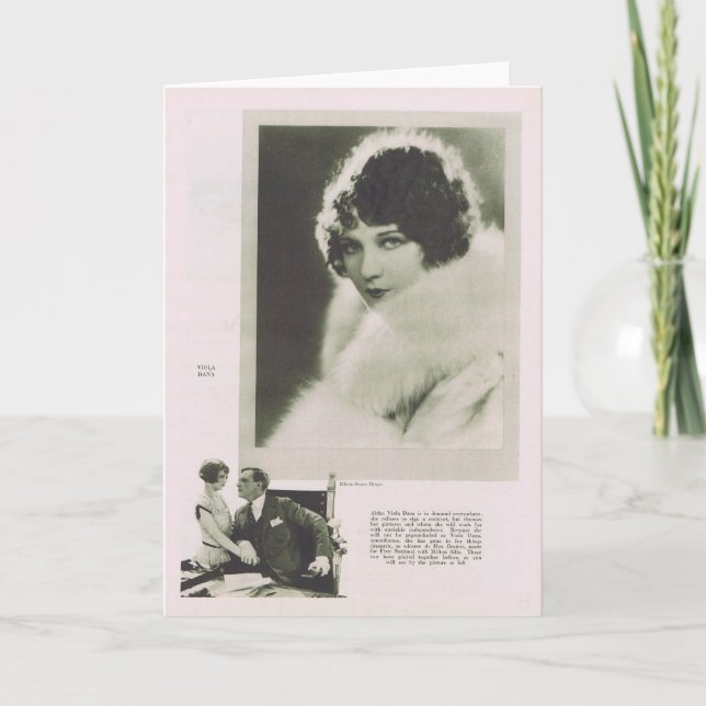 Viola Dana 1925 portrait Card (Front)