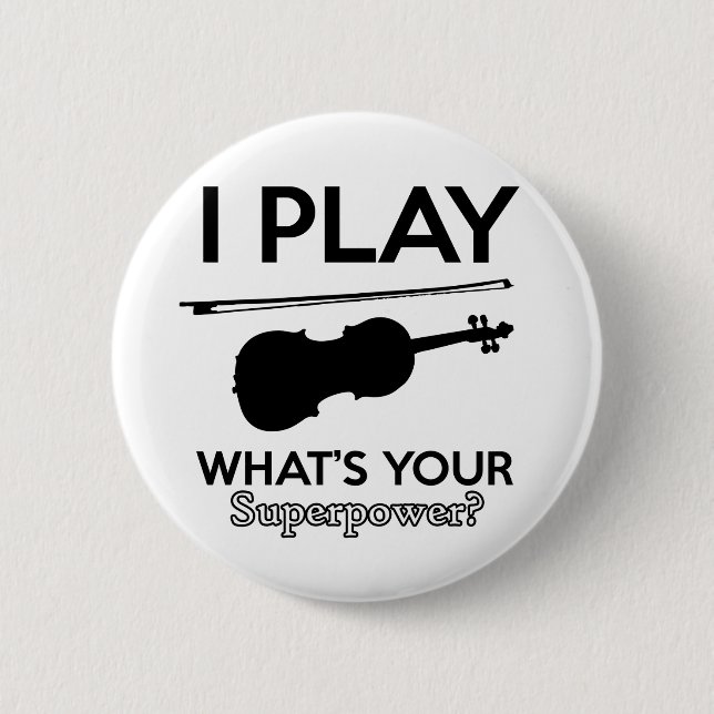 viola designs pinback button (Front)