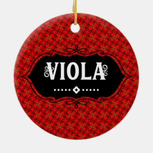 Viola Emblem Ceramic Ornament
