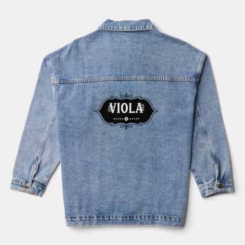 Viola Emblem Denim Jacket