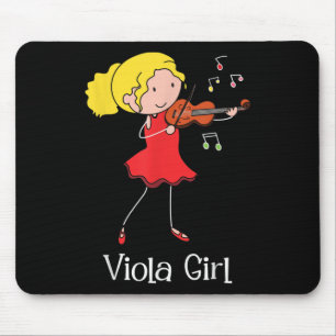 Viola Girl - Violist Symphony Band Jazz Music Love Mouse Pad