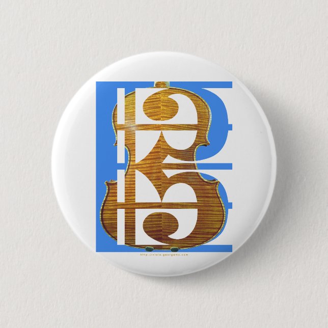 Viola in Alto Clef Pinback Button (Front)