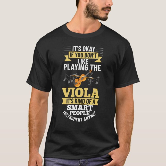 Viola Instrument Music Notes Player Lesson Beginne T-Shirt (Front)