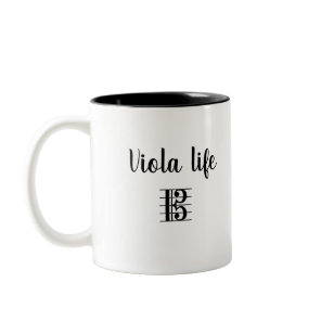 Viola Life Alto Clef Music Two-Tone Coffee Mug
