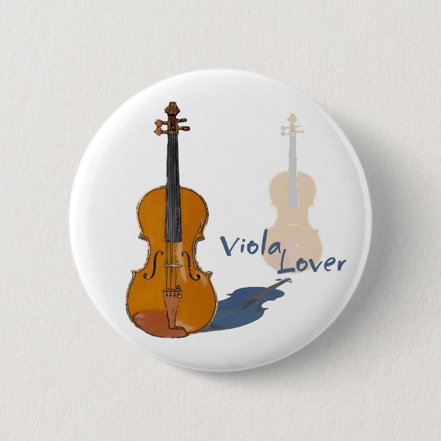 Viola Lover Pinback Button (Front)