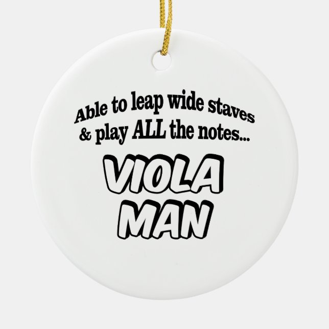 Viola Man - Music Superhero Ceramic Ornament (Front)