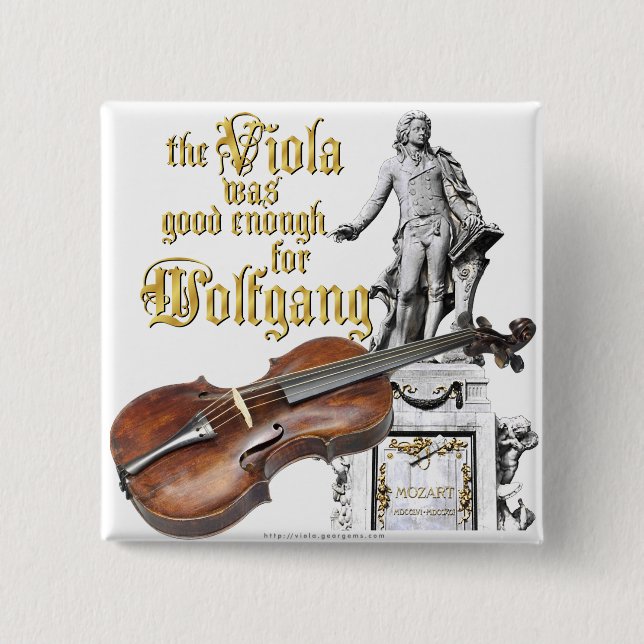 Viola & Mozart Button (Front)