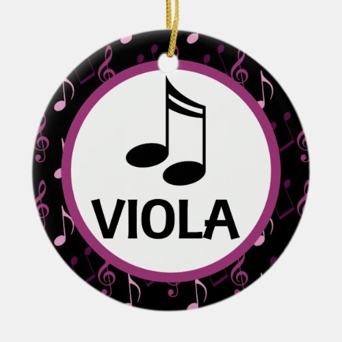Viola Music Christmas Orchestra Ornament