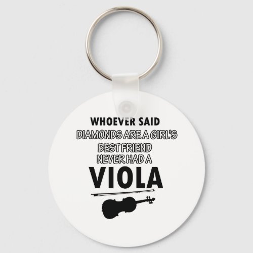 Viola music designs keychain