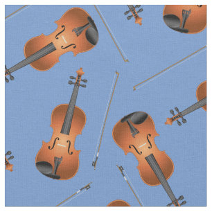 Viola Music Musician Room Decor Blue Fabric