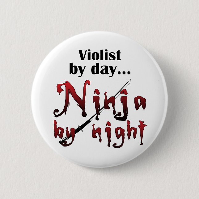 Viola Ninja Pinback Button (Front)