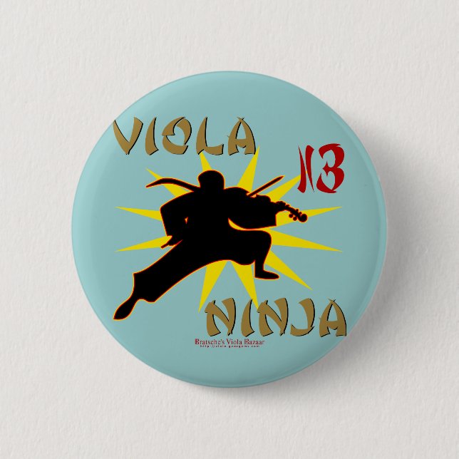 Viola Ninja Pinback Button (Front)