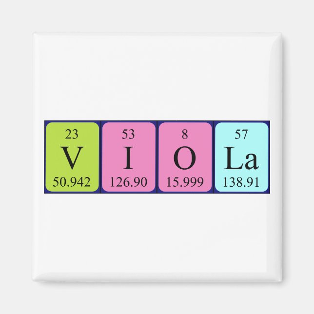 Viola periodic table name magnet (Front)