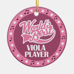 Viola Player Gift For Her Ceramic Ornament