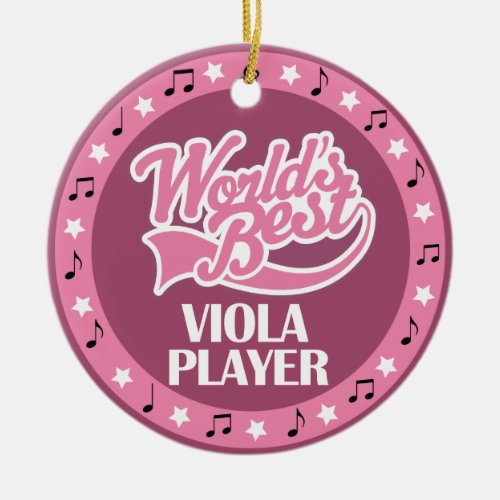 Viola Player Gift For Her Ceramic Ornament