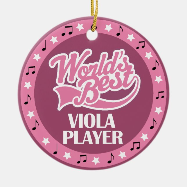 Viola Player Gift For Her Ceramic Ornament (Front)