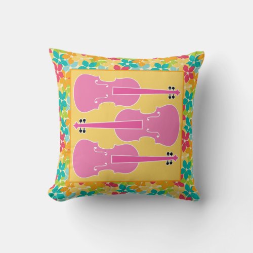 Viola Player Music Gift Throw Pillow