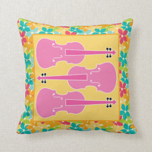 Viola Player Music Gift Throw Pillow