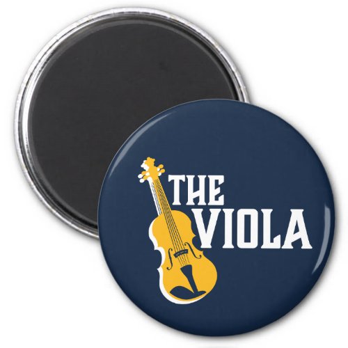 Viola Player Vintage Retro Orchestra Opera Music Round Magnet