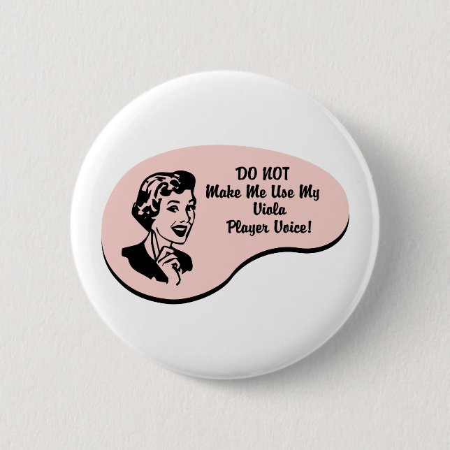 Viola Player Voice Pinback Button (Front)