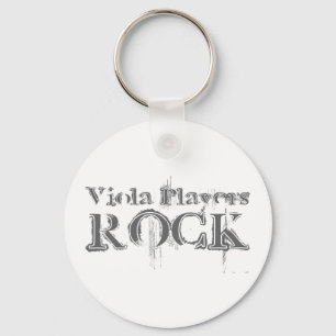 Viola Players Rock Keychain
