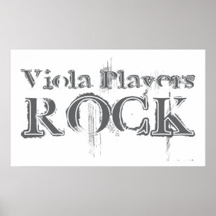 Viola Players Rock Poster