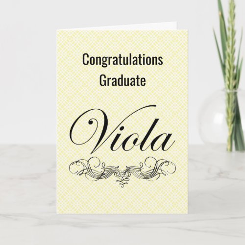 Viola Script Graduation Card