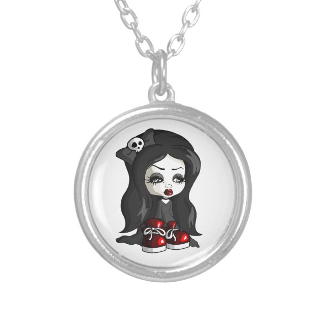 Viola Silver Plated Necklace (Front)