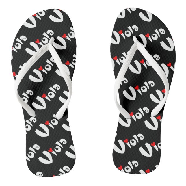 Viola Small Heart Flip Flops (Footbed)