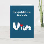 Viola Small Heart Graduation Card