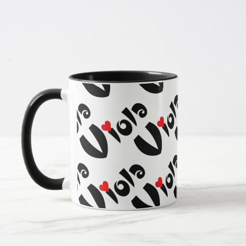 Viola Small Heart Mug