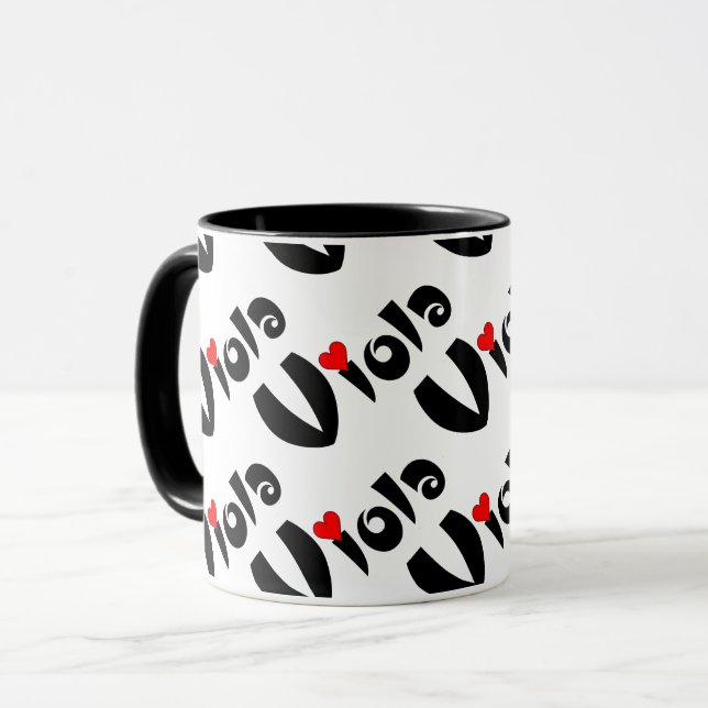 Viola Small Heart Mug (Front Left)